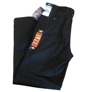 Dickies Khaki Pants Boys Flat Front Classic Fit 20 Husky Adjustable Waist Black